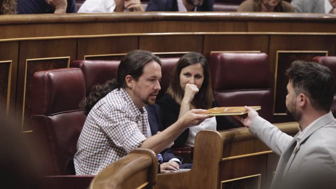 Rufián presiona a Iglesias para evitar elecciones tras la sentencia del ‘procés’
