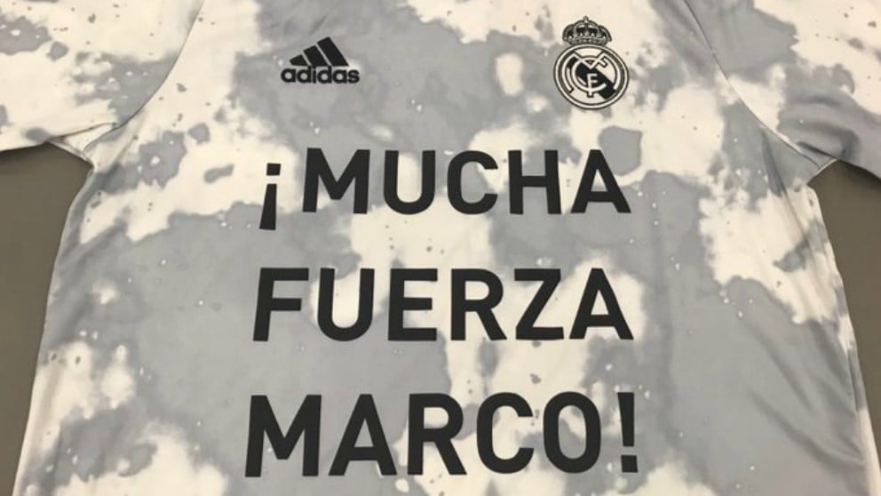 La camiseta que lucirán los jugadores del Real Madrid, en homenaje a Marco Asensio.