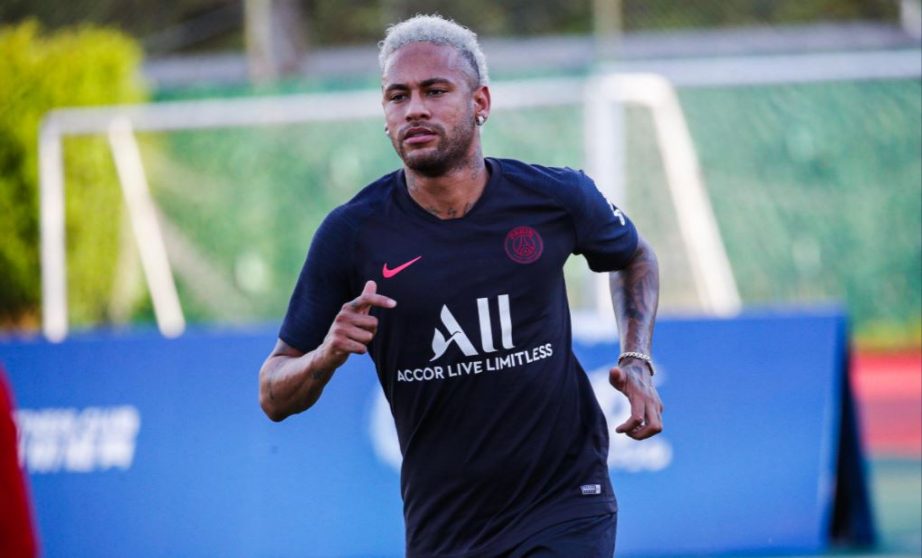 Neymar, durante un entrenamiento. (PSG)