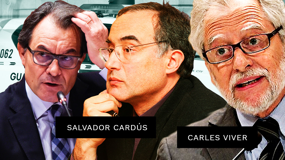 El ex president Artur Mas, el sociólogo Salvador Cardús y el ex presidente del Tribunal Constitucional Carles Viver Pi i Sunyer.