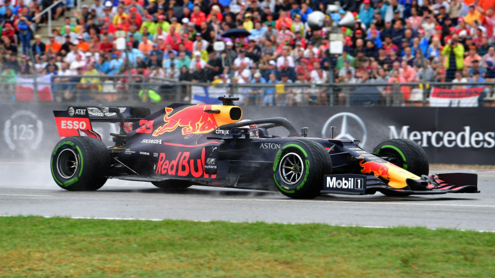 Max Verstappen durante el Gran Premio de Alemania de F1. (AFP)