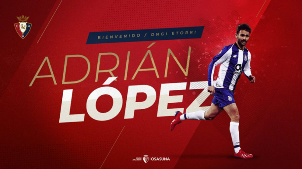 Adrián López, nuevo fichaje de Osasuna (Club Atlético Osasuna)