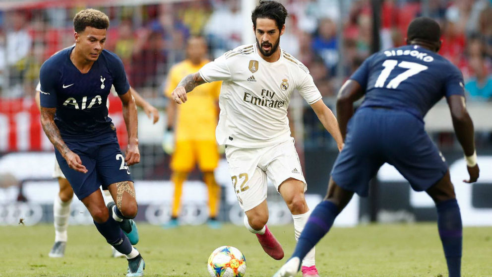 Isco durante el Real Madrid-Tottenham. (realmadrid.com)