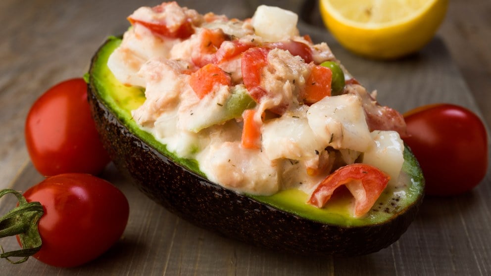 Receta de Aguacate relleno de ensalada de pollo