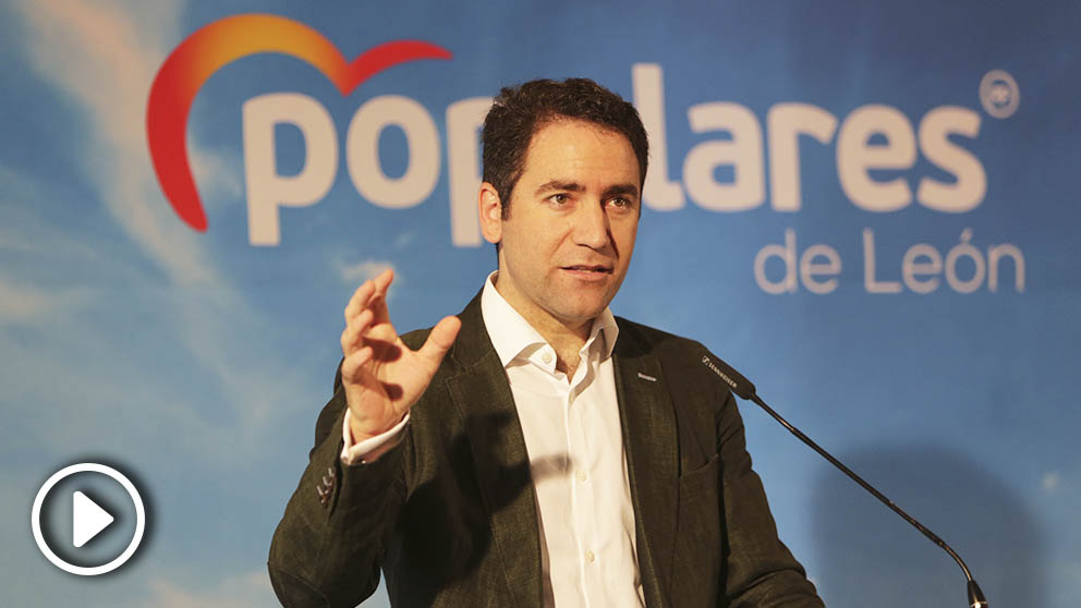 El secretario general del Partido Popular, Teodoro García Egea, interviene en la reunión del Comité Ejecutivo Extraordinario del PP de León. (Foto: Europa Press)