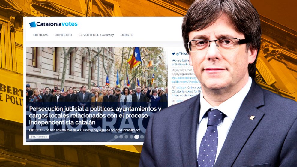 La Generalitat creó la web Catalonia Votes a través del Diplocat.