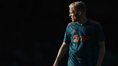 Donny van de Beek, durante un partido con el Ajax. (Getty)