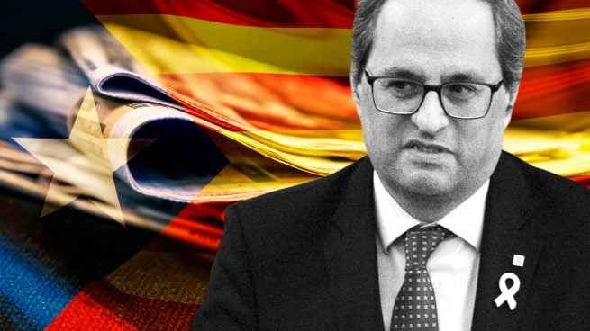 Torra gasta 4 millones en subvencionar a los periódicos en catalán Montaje-periodico-catalan-655x368