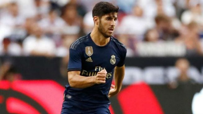 Asensio, durante un partido con el Real Madrid. (Realmadrid.com)