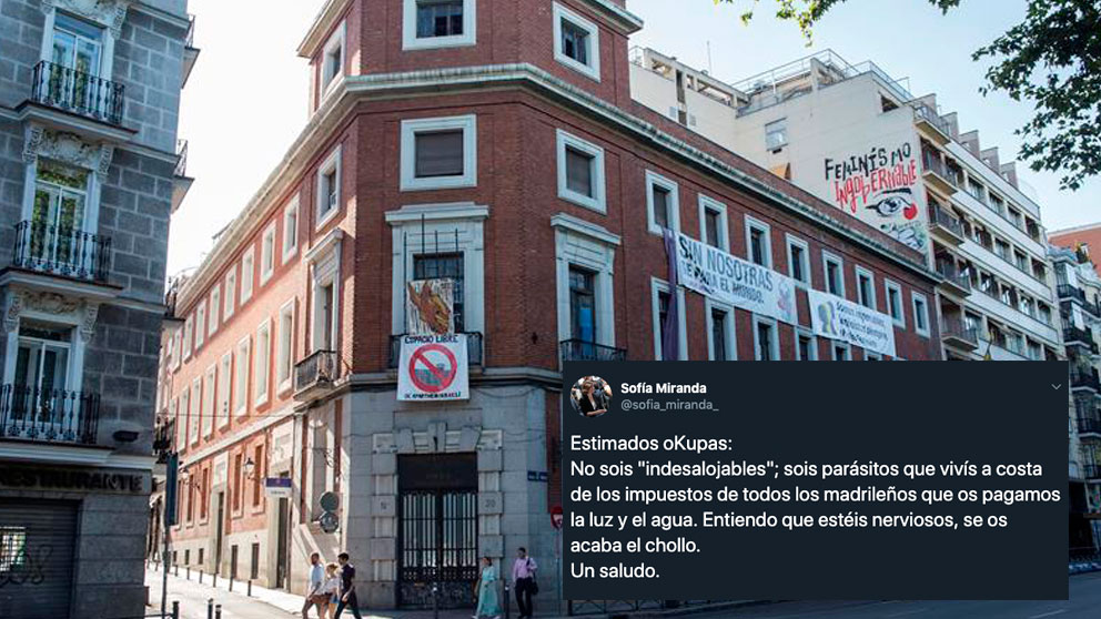 El Ayuntamiento de Madrid ha fijado el 2 de septiembre como fecha para el desalojo del centro social okupado ‘La Ingobernable’, en pleno centro de la capital, pero los colectivos sociales encargados de su gestión sacan pecho de su labor y defienden que “pueden desalojar un edificio pero no las ideas”. Foto: EFE