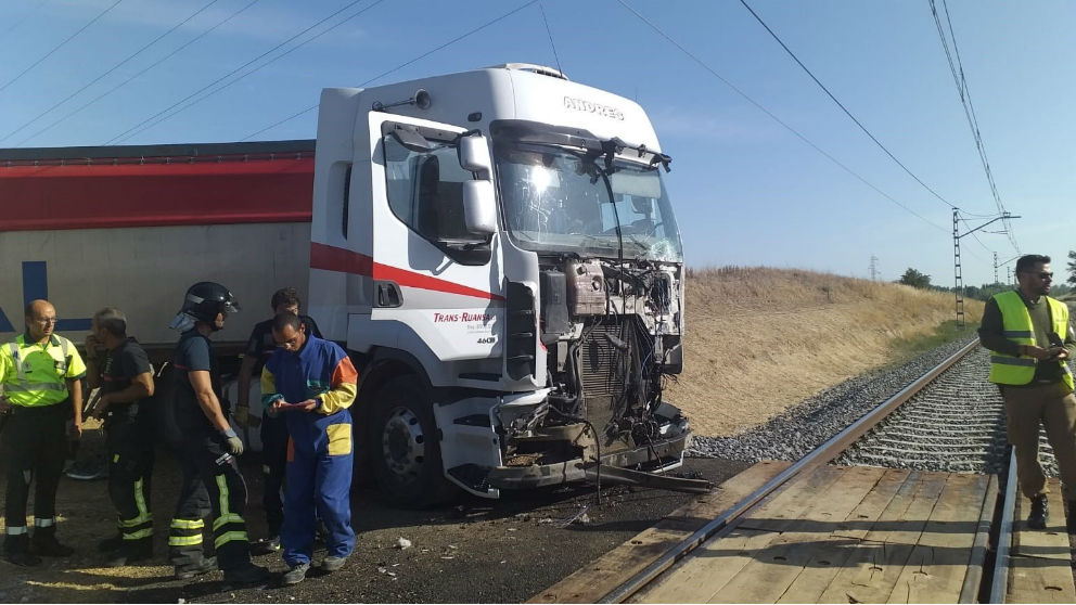 Accidente en Husillos. Foto: Europa Press