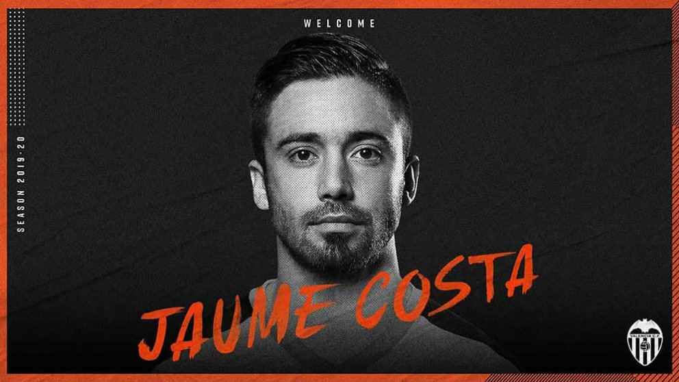 Jaume Costa, nuevo jugador del Valencia (Valencia Club de Fútbol)