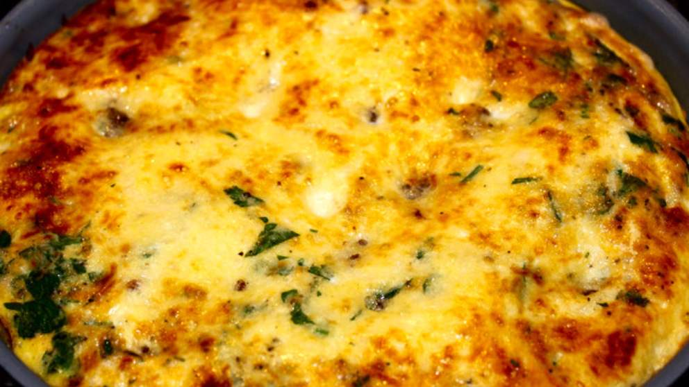 Receta de Frittata italiana cuatro quesos