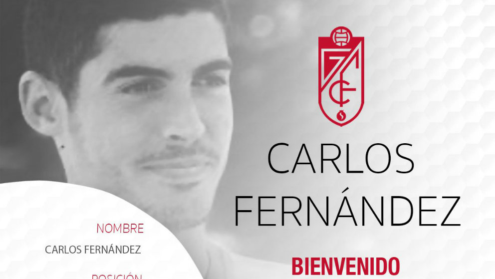 Carlos Fernández, nuevo fichaje del Granada (Granada Club de Fútbol)