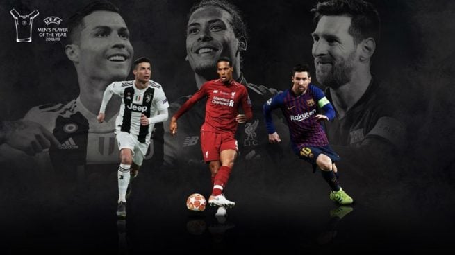 Cristiano Ronaldo, Messi y Van Dijk, finalistas al premio de Mejor Jugador de la UEFA