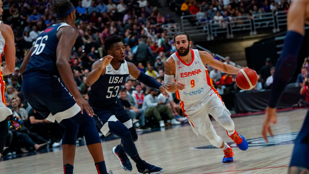 Ricky Rubio, en el partido contra Estados Unidos. (feb.es)