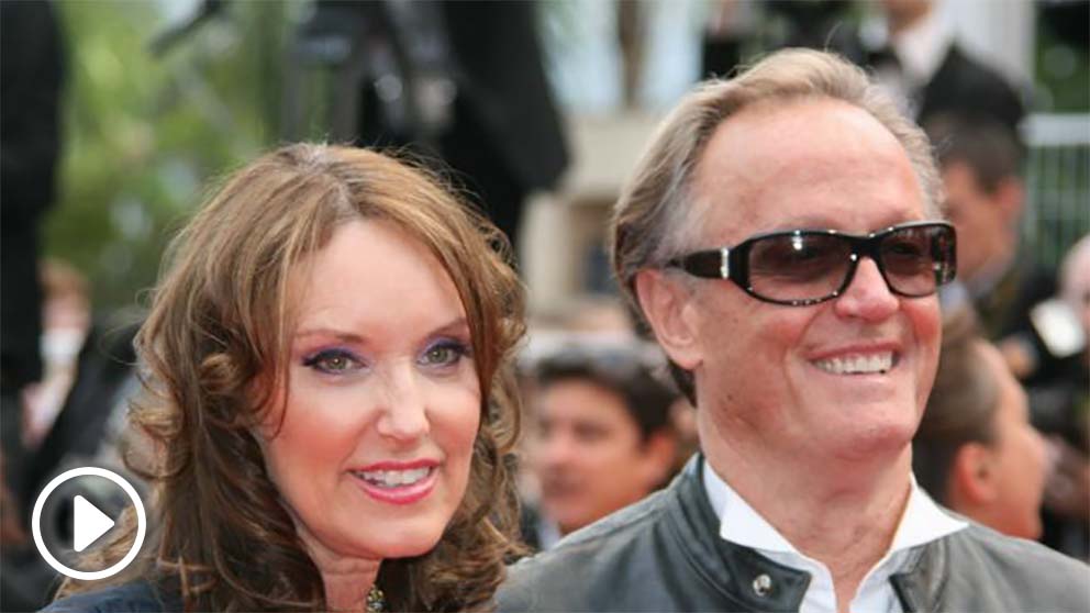 Peter Fonda y Parky De Vogelaere en la 64 edición del Festival de Cannes. (Ep)