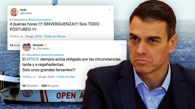 Las redes contra Sánchez tras la decisión sobre el Open Arms: «Postureo, llega tarde y es electoralista»