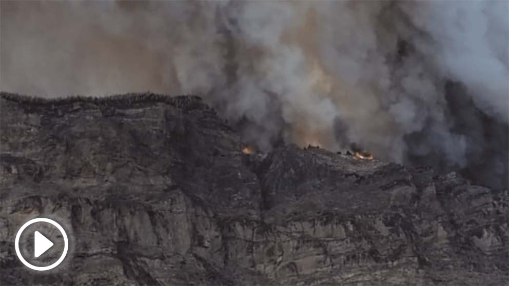 Incendio en Valleseco, Gran Canaria. @Cabildo