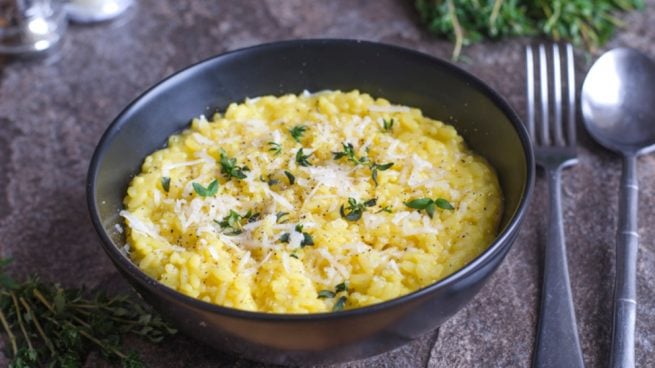 Receta de arroz caldoso con queso