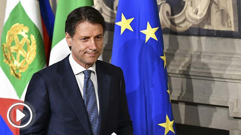 Giuseppe Conte, en el Palacio del Quirinale, tras recibir el encargo de formar Gobierno como primer ministro de Italia. (AFP)