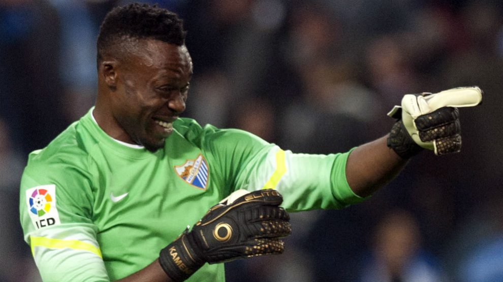 Kameni, en un partido con el Málaga. (AFP)