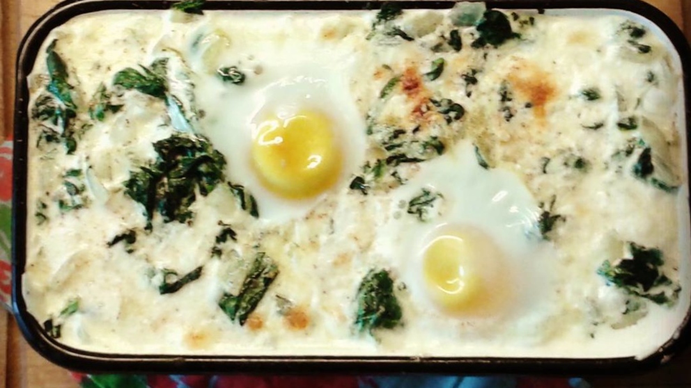 Receta de Huevos al horno con calabacín