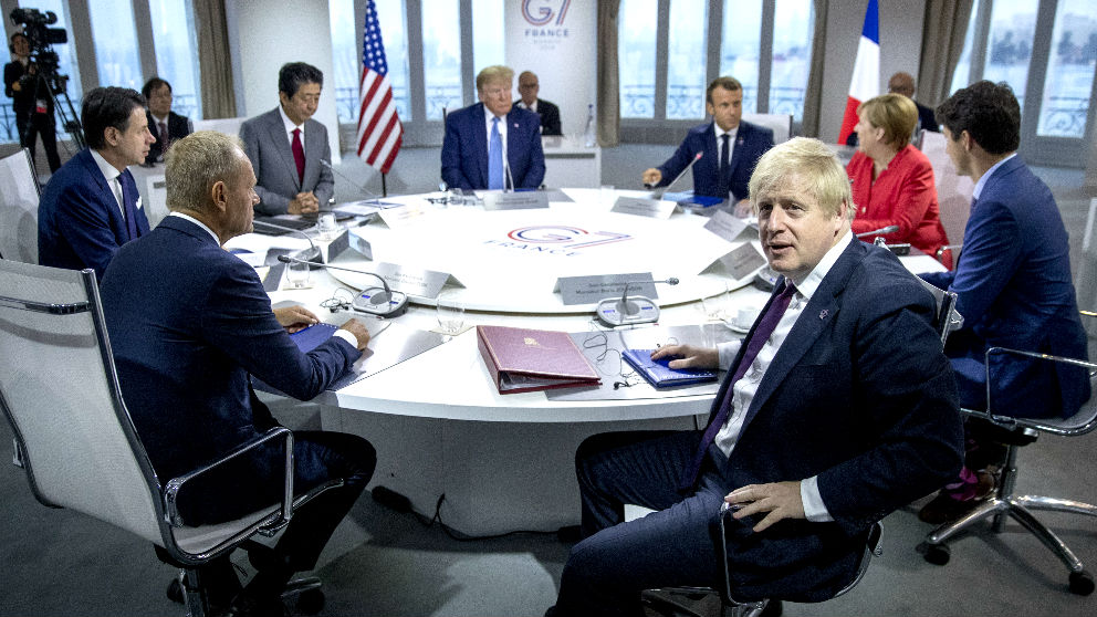 Los líderes del G-7 en una reunión (Foto: AFP).