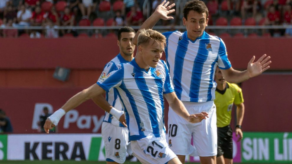 Martin Odegaard ante el Real Mallorca (EFE)