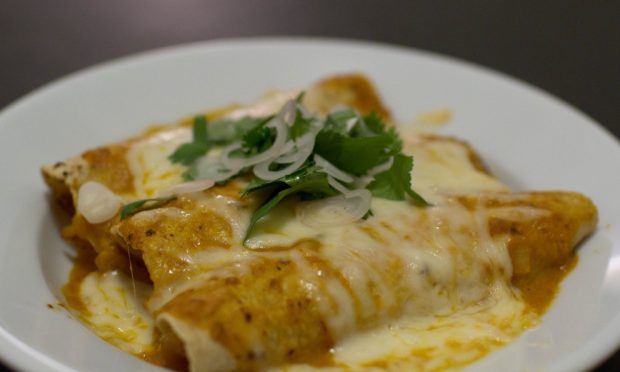 Enchiladas de pollo con mole