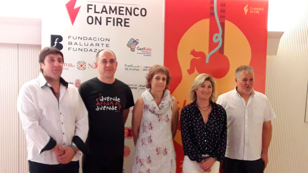El equipo directivo de Flamenco On Fire, que se celebra en Pamplona desde hace unos años. Foto: EP
