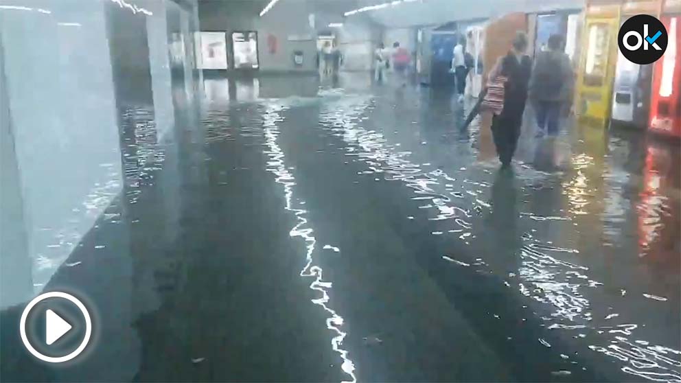 Inundaciones en el metro de Barcelona