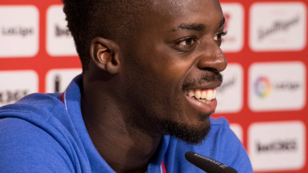 Iñaki Williams, jugador del Athletic, en rueda de prensa (Athletic Club)