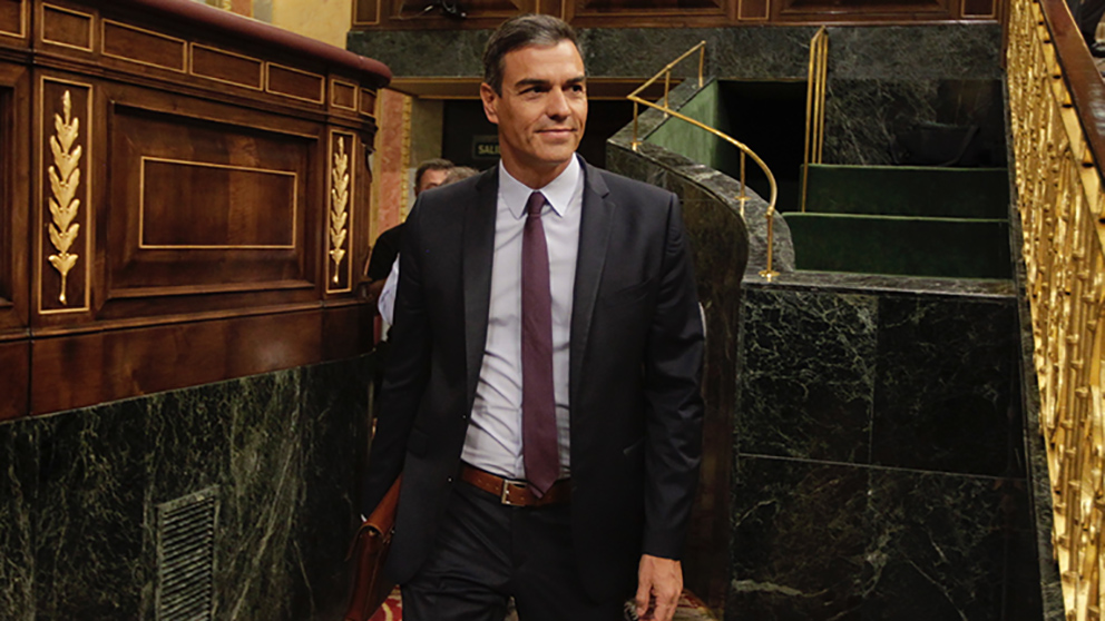 Pedro Sánchez en el Congreso de los Diputados. (Foto: Francisco Toledo)