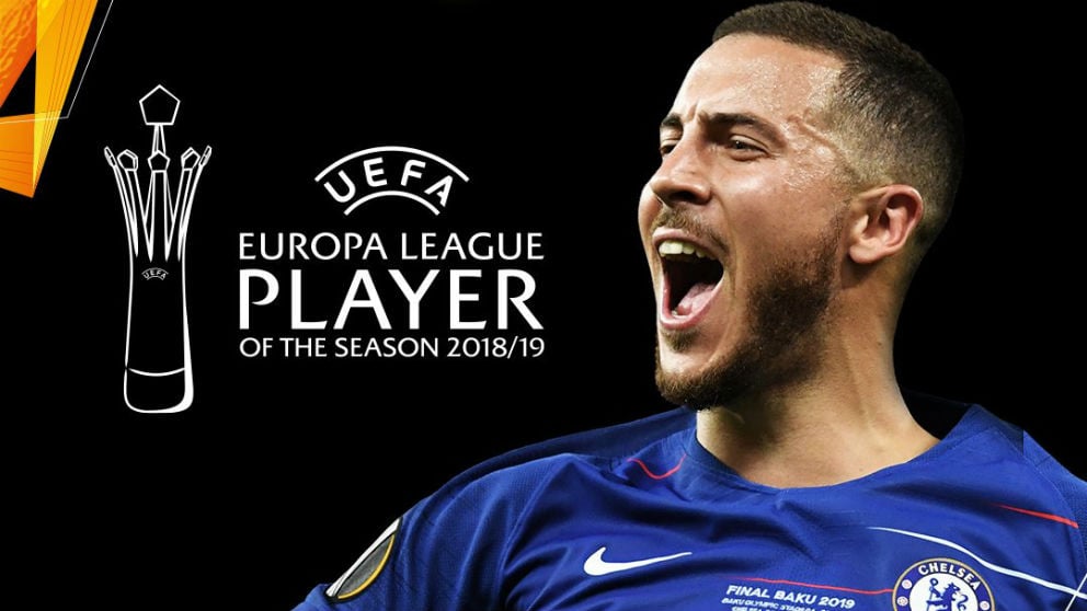 Eden Hazard, mejor jugador de la Europa League la pasada temporada. (Foto: UEFA)