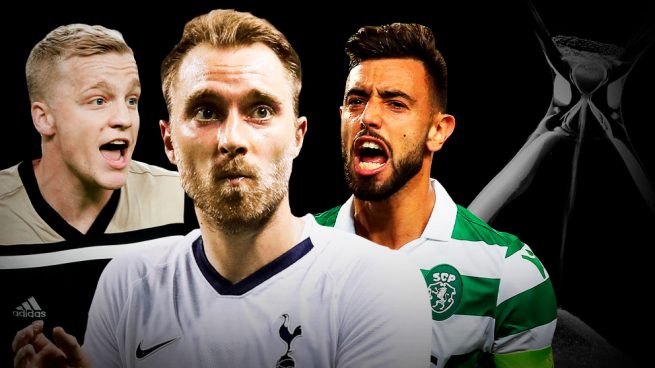 Eriksen, Van de Beek y Bruno Fernandes esperan el OK de Zidane