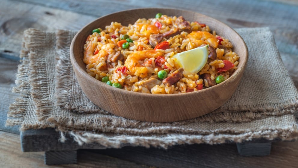 Paella marinera con sardinas