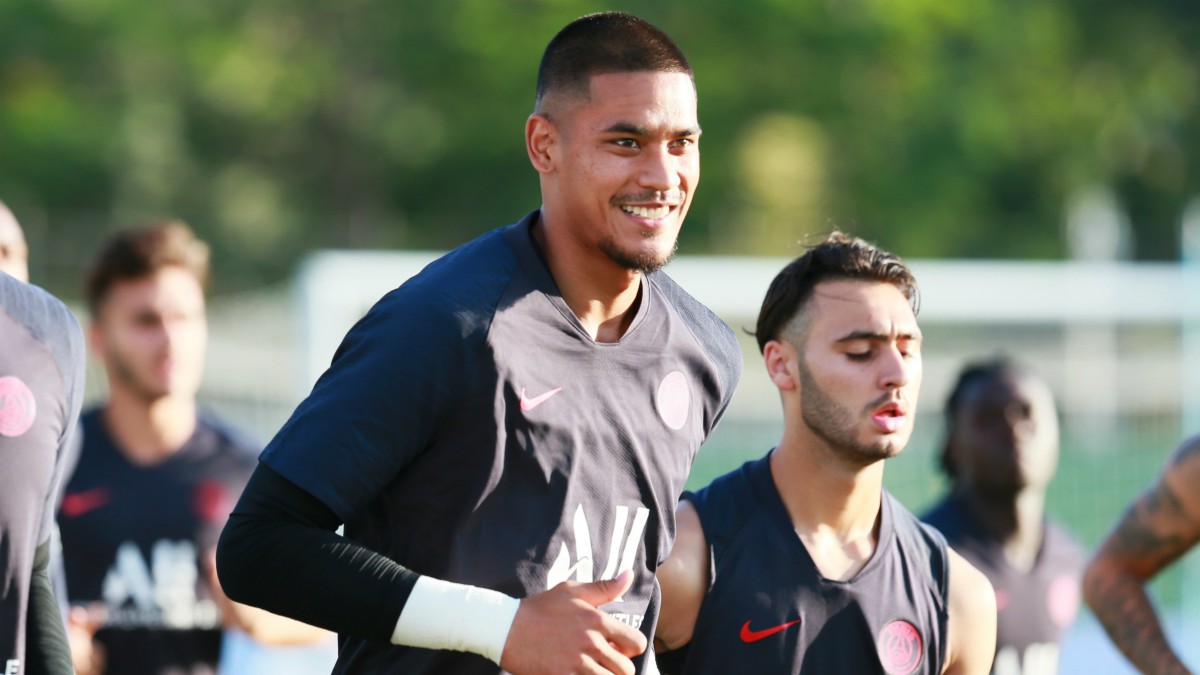 Areola, en un entrenamiento del PSG (AFP).