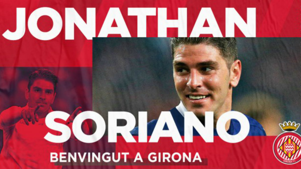 Jonathan Soriano, nuevo fichaje del Girona (Girona Fútbol Club)