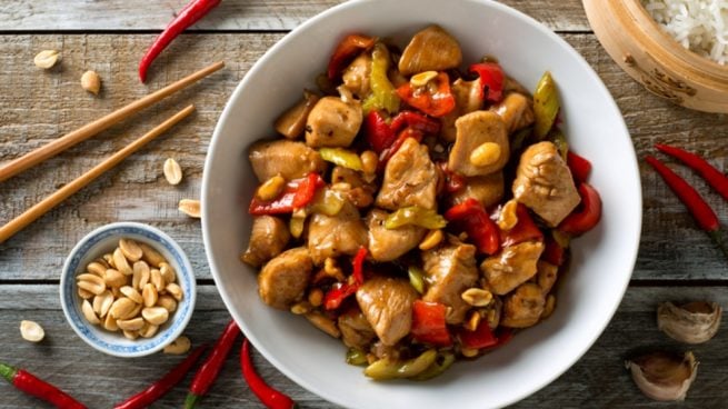 Receta de tiras de pechuga de pavo con chile picante