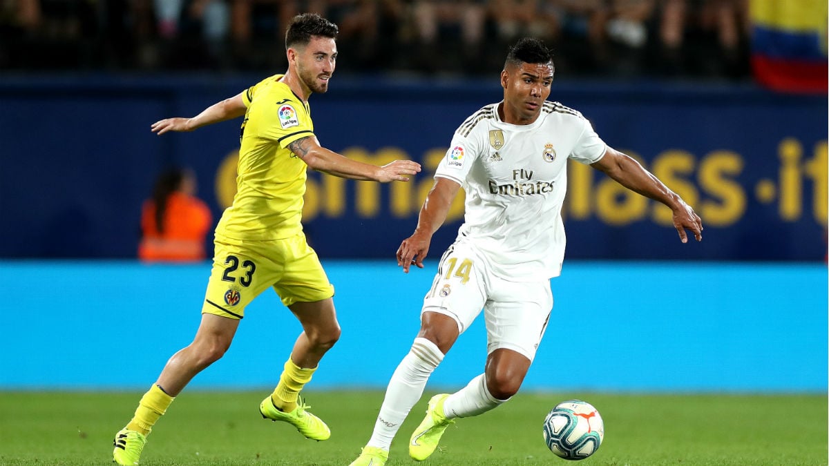 Carlos Casemiro, en el partido ante el Villarreal (Getty).