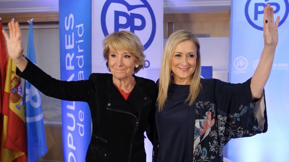 Esperanza Aguirre y Cristina Cifuentes. (Foto. PP)