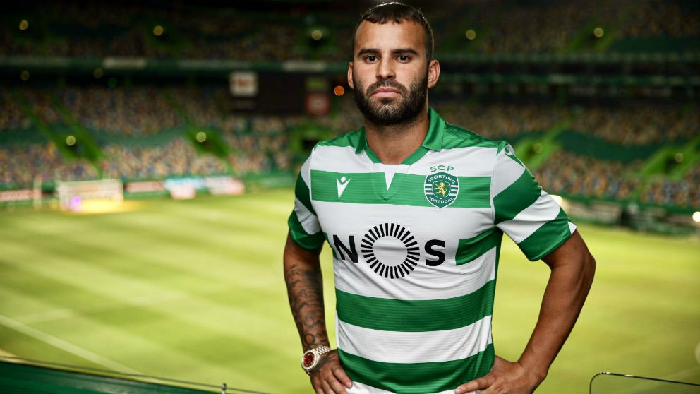 Jesé Rodríguez, en su presentación como futbolista del Sporting de Portugal.