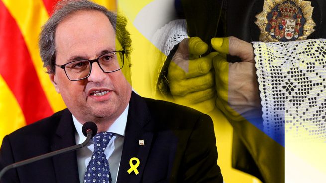 Quim Torra será juzgado por no retirar los lazos amarillos.