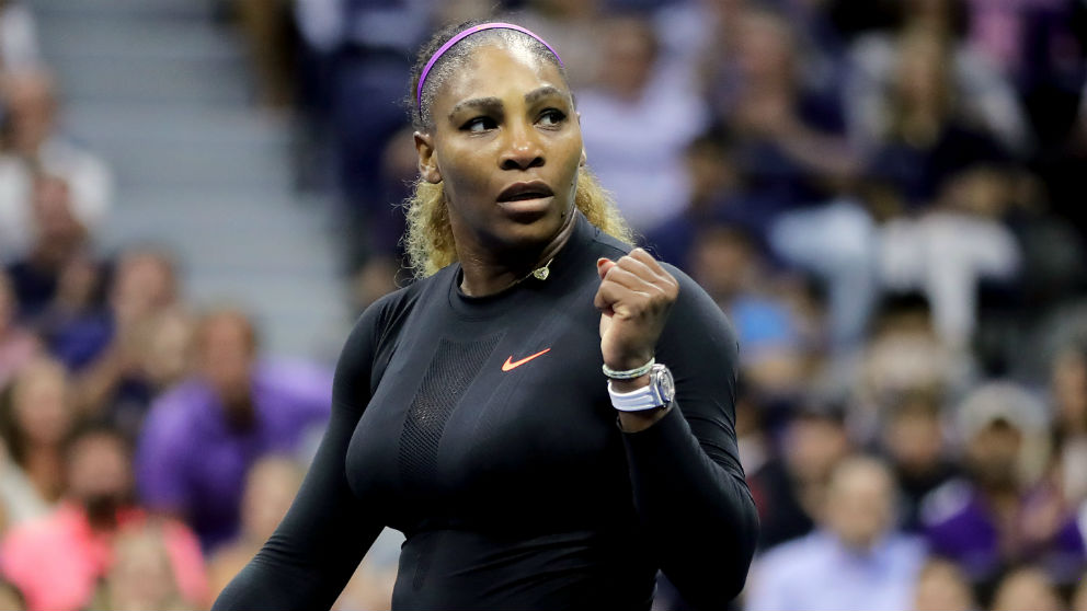 Serena Williams celebra una victoria en el US Open 2019. (Getty)