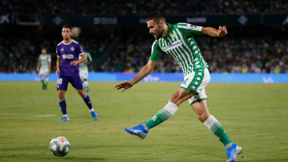 Alfonso Pedraza en un partido contra el Valladolid (@Alfonsopedraza9)