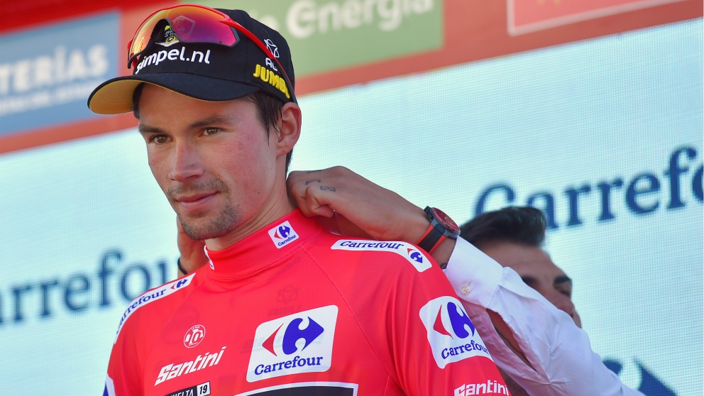 Primoz Roglic, líder de la Vuelta a España. (AFP)