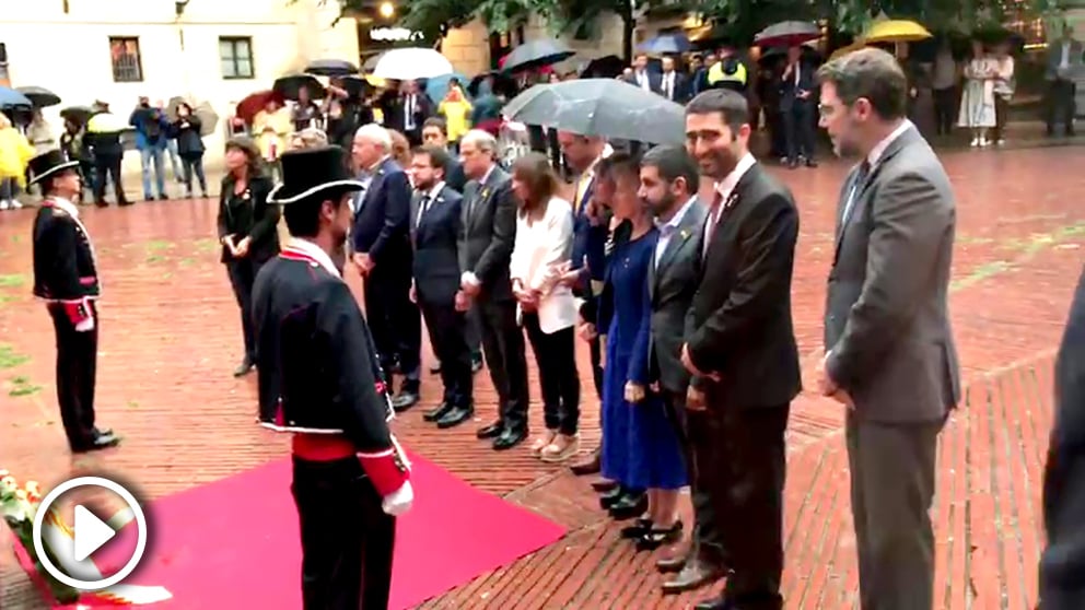 Quim Torra en el Fossar de les Moreres.