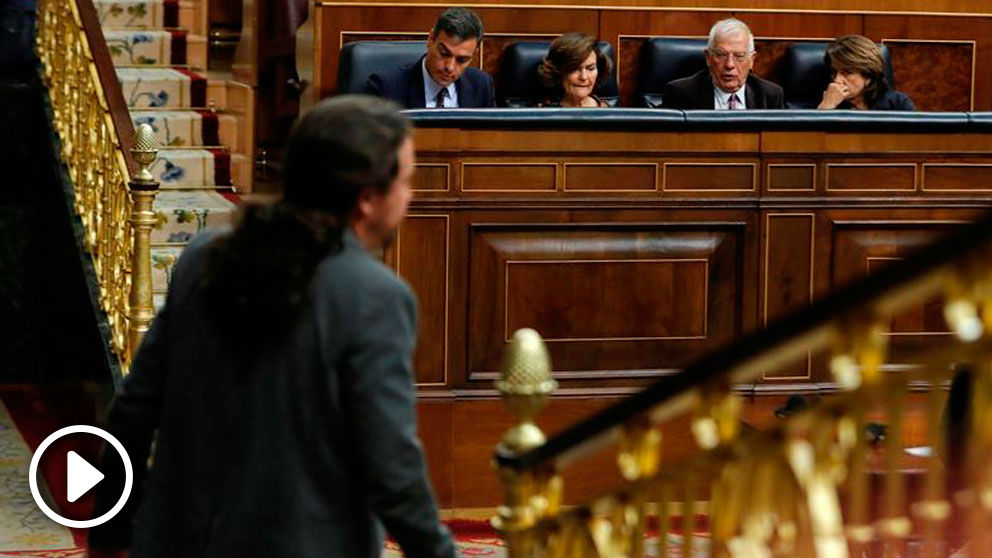 Pablo Iglesias en el pleno del Congreso.