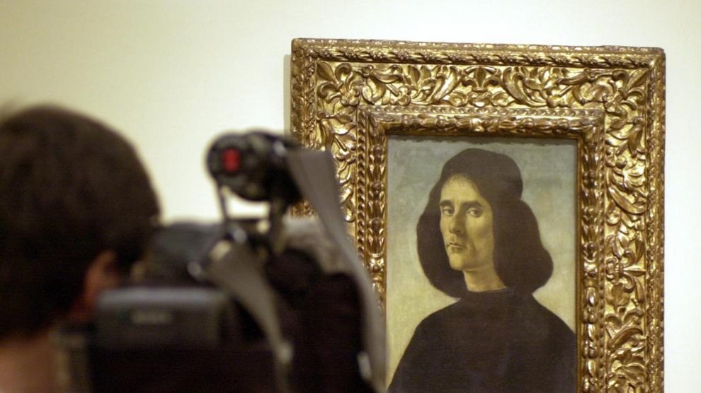 Retrato masculino realizado por Sandro Botticelli propiedad de la familia Cambó @EFE